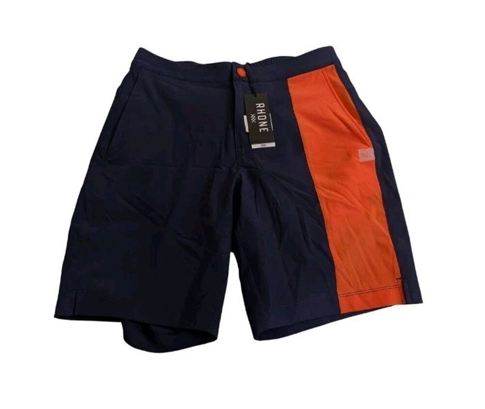 Men's RHONE Navy Emberglow BARRIER Lined Swimwear Swim Shorts LARGE NWT